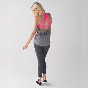 Lululemon Wild Tank Top in Slate & Raspberry Glo, size 4